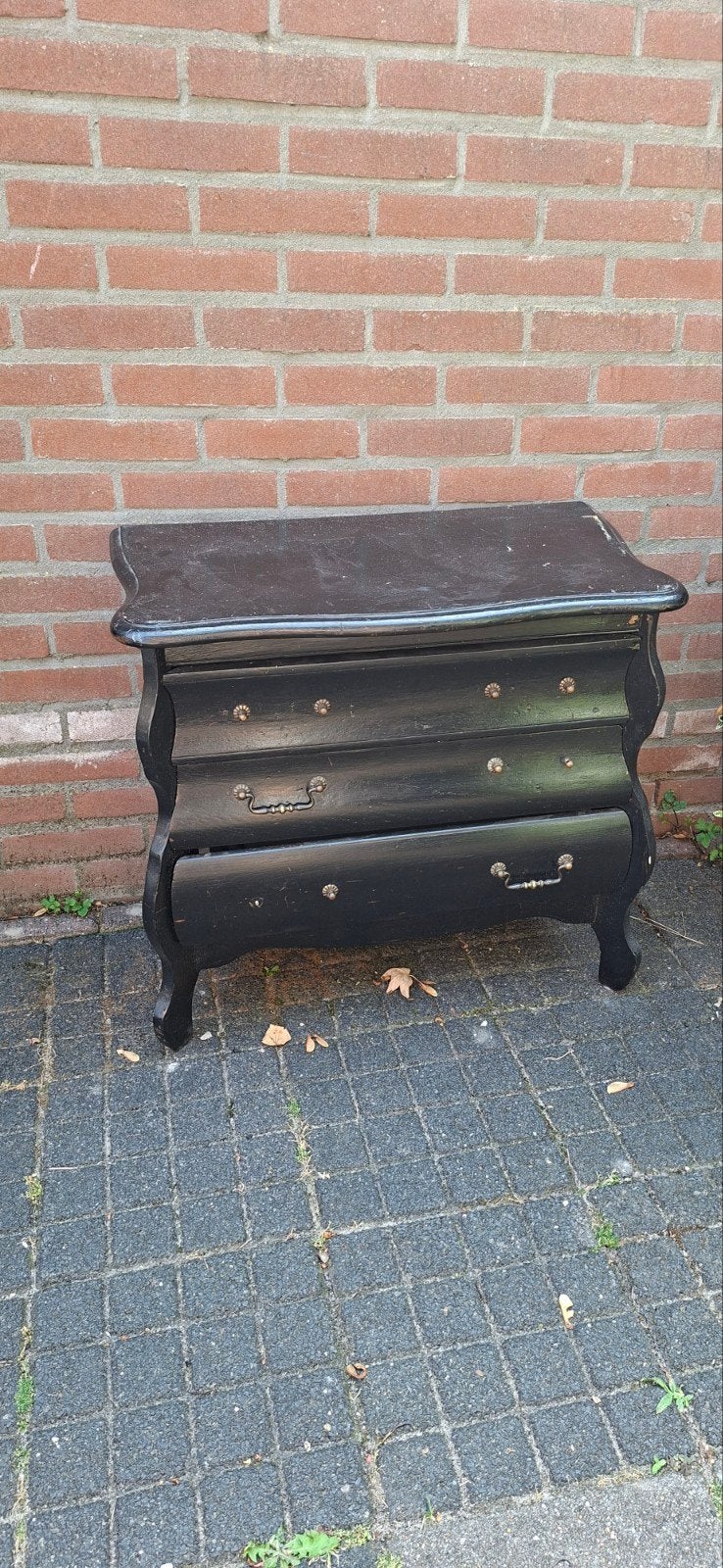 Buikkastje zwart met sierlijke handgrepen, Ophalen, Barok/klassiek/vintage, 50 tot 100 cm, Zo goed als nieuw