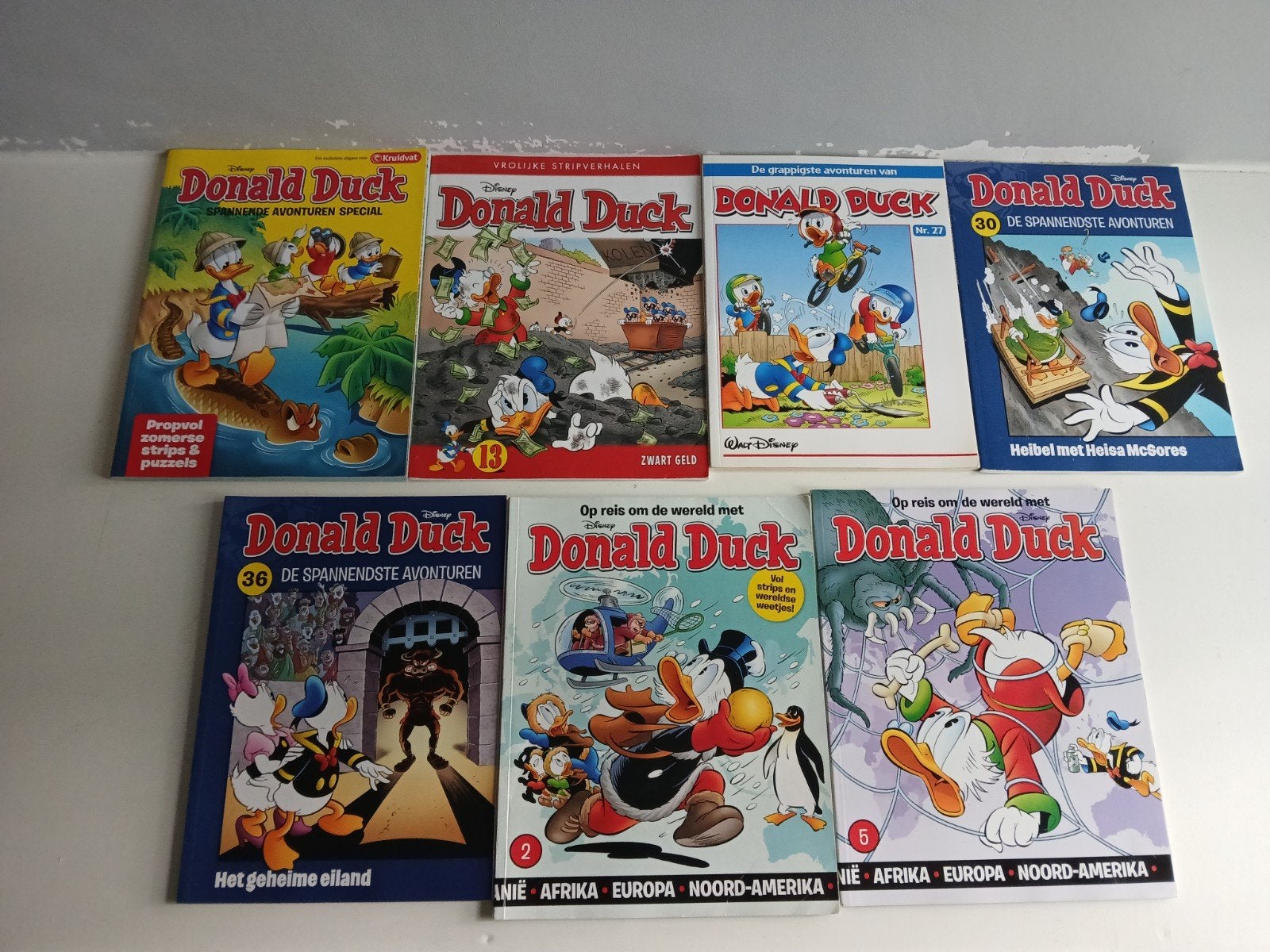 Donald Duck Stripboeken - 7 Stuks, Meerdere stripboeken, Ophalen of Verzenden, Zo goed als nieuw, Walt Disney