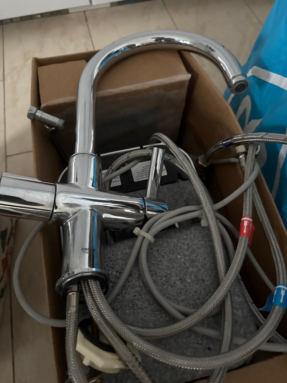 Grohe Cooker Keukenkraan - Chroom met boiler 4liter, Ophalen, Overige typen, Grohe, Zilver