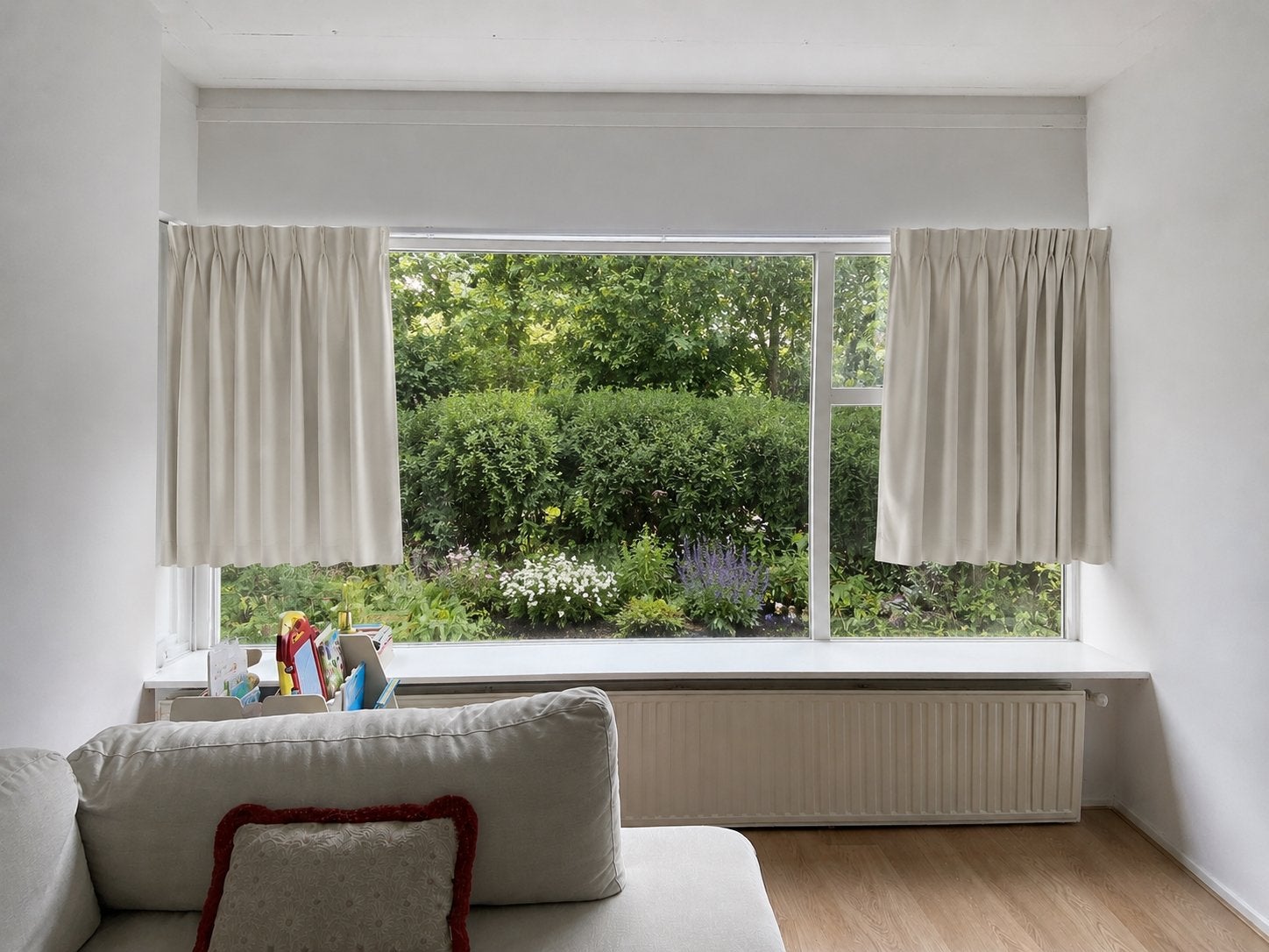 Gordijnen verduisterend ecru / crème op maat gemaakt - HEMA, Verzenden, Fluweel, 220 cm, Gordijn