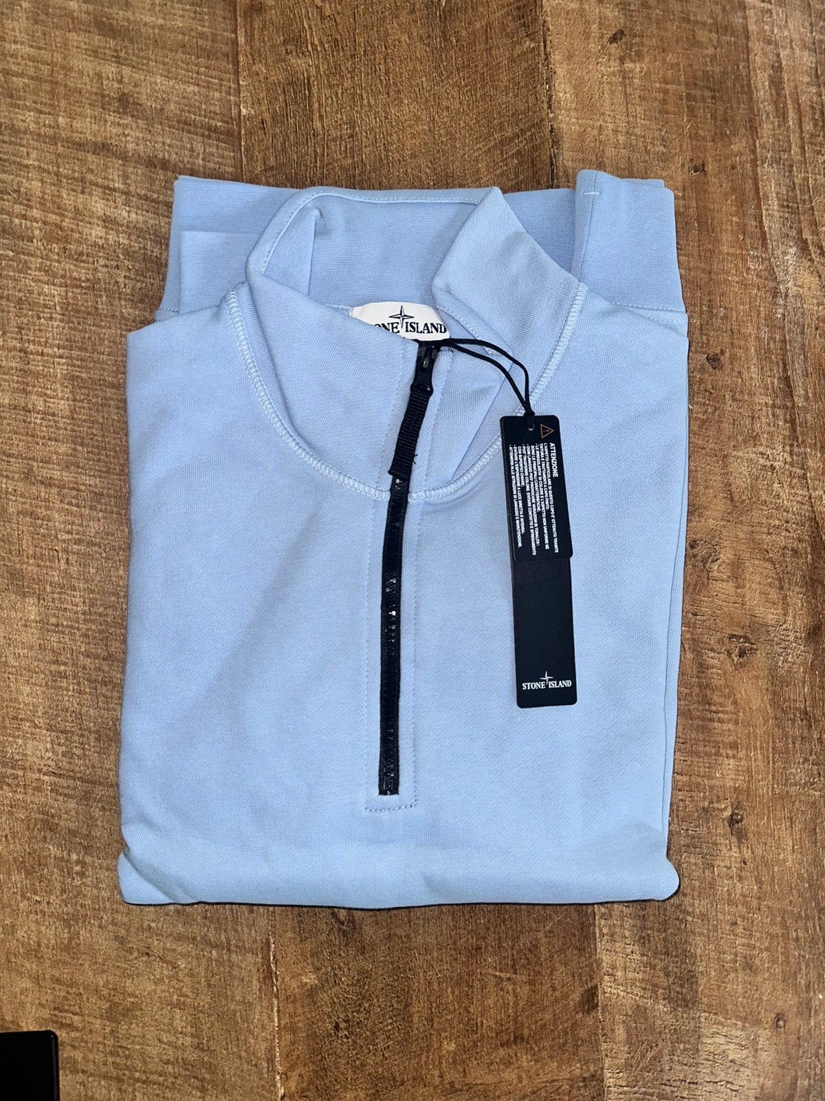 NIEUW! Stone island halfzip lichtblauw - Maat S M, Verzenden, Nieuw