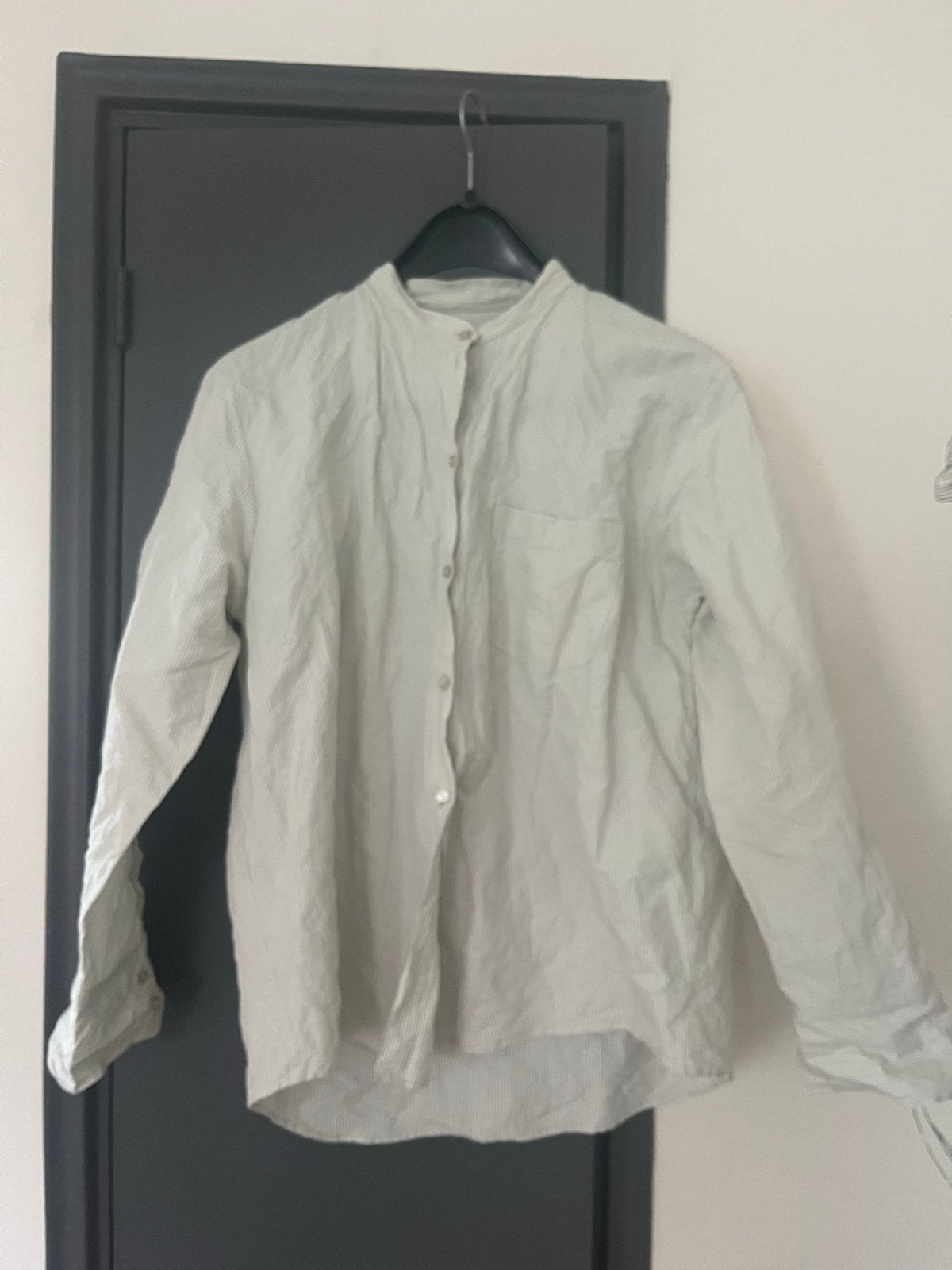 Zara blouse katoen/metaal - kreukelig effect, Ophalen of Verzenden, Nieuw, Maat 42/44 (L), Wit