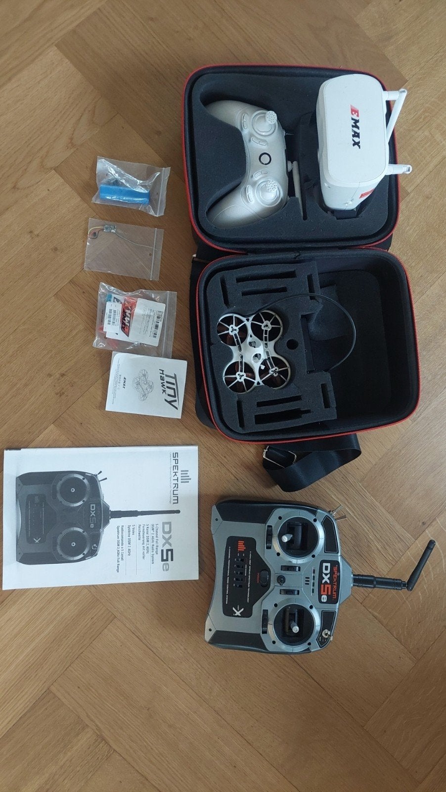 emax tinyhawk onderdelen + 2x controller en veel onderdelen, Audio, Tv en Foto, Drones, Gebruikt, 100 tot 1000 meter, Overige merken