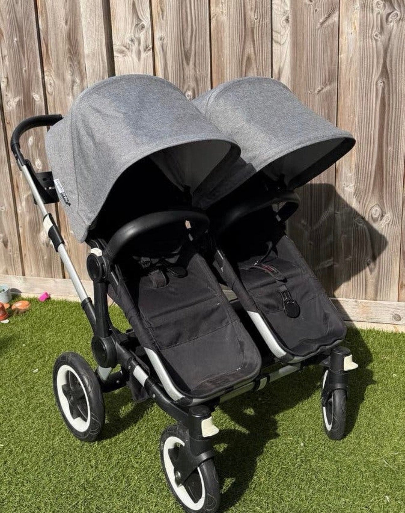 Bugaboo Donkey 2 Duo met NIEUWE reiswieg!, Ophalen, Gebruikt, Kinderwagen of Buggy