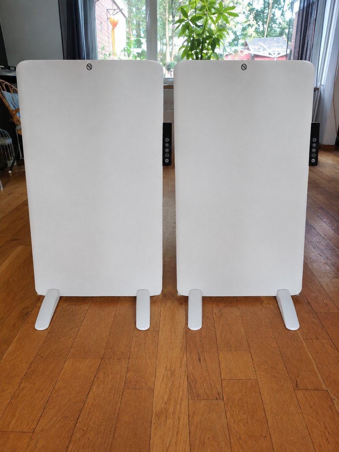 2X infrarood paneel/ elektrische verwarming/ radiator, Ophalen, 30 tot 80 cm, Overige typen, Zo goed als nieuw