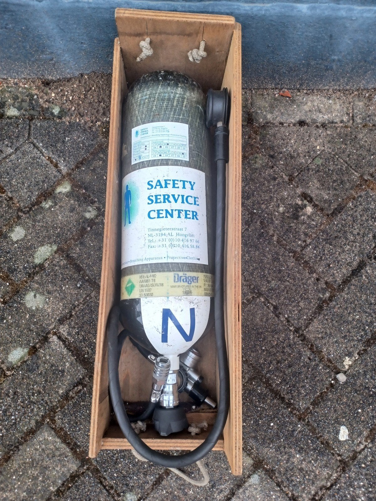 Dräger Persluchtfles 6.0L 300 Bar, Ophalen, Gebruikt