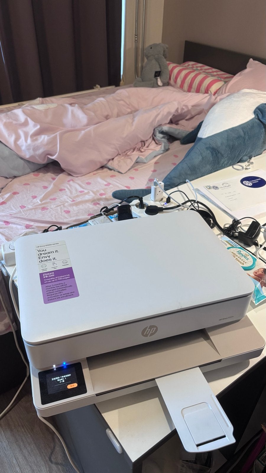 HP Envy 6010e printer met 6 cartridges, Ophalen of Verzenden, Zo goed als nieuw, Cartridge
