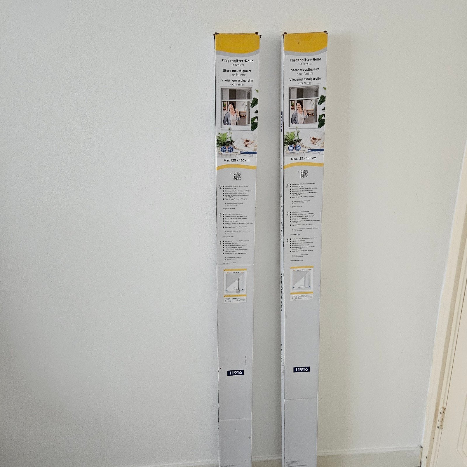 2x Vliegengaasrolgordijn voor ramen - Nieuw in doos, Gevelraam of Ruit, 120 tot 160 cm, Nieuw, Ophalen of Verzenden