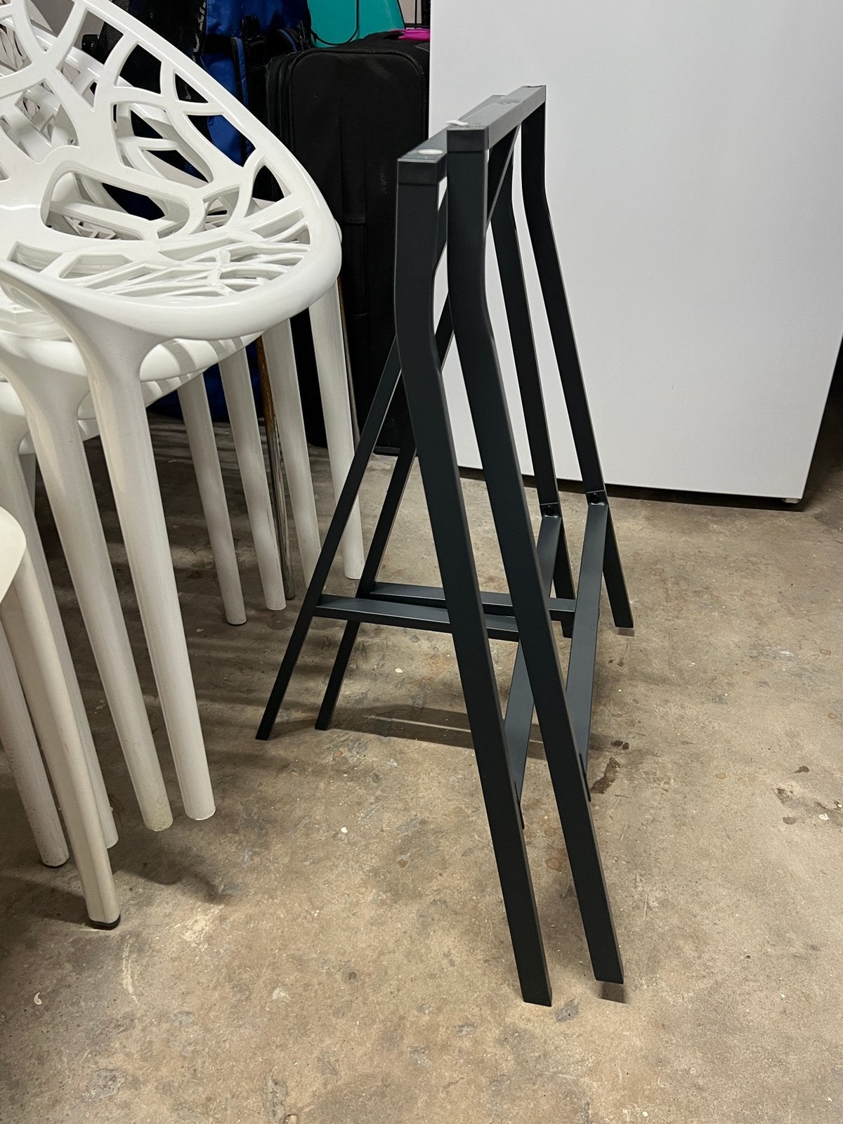 2 Ikea Lerberg schragen antraciet, Ophalen, Zo goed als nieuw, Rechthoekig, 50 tot 100 cm