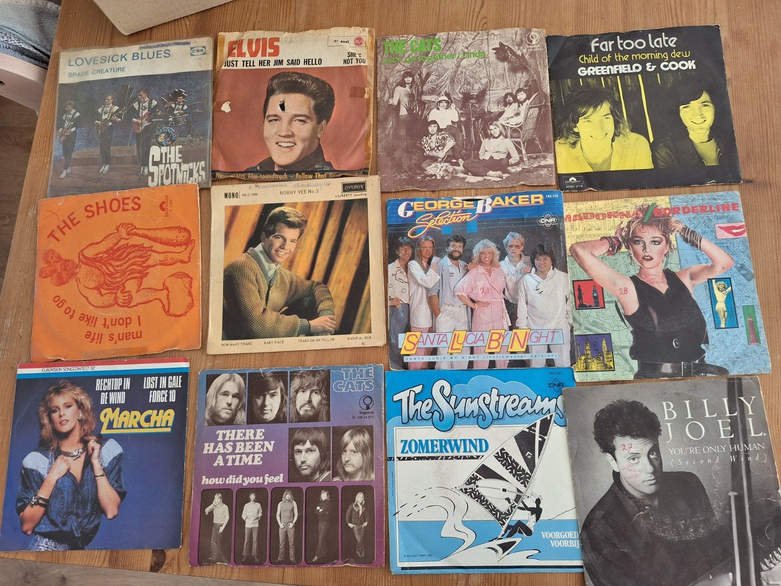 Doos vol met oude Singles (Platen), Cd's en Dvd's, Ophalen, Gebruikt, Overige genres