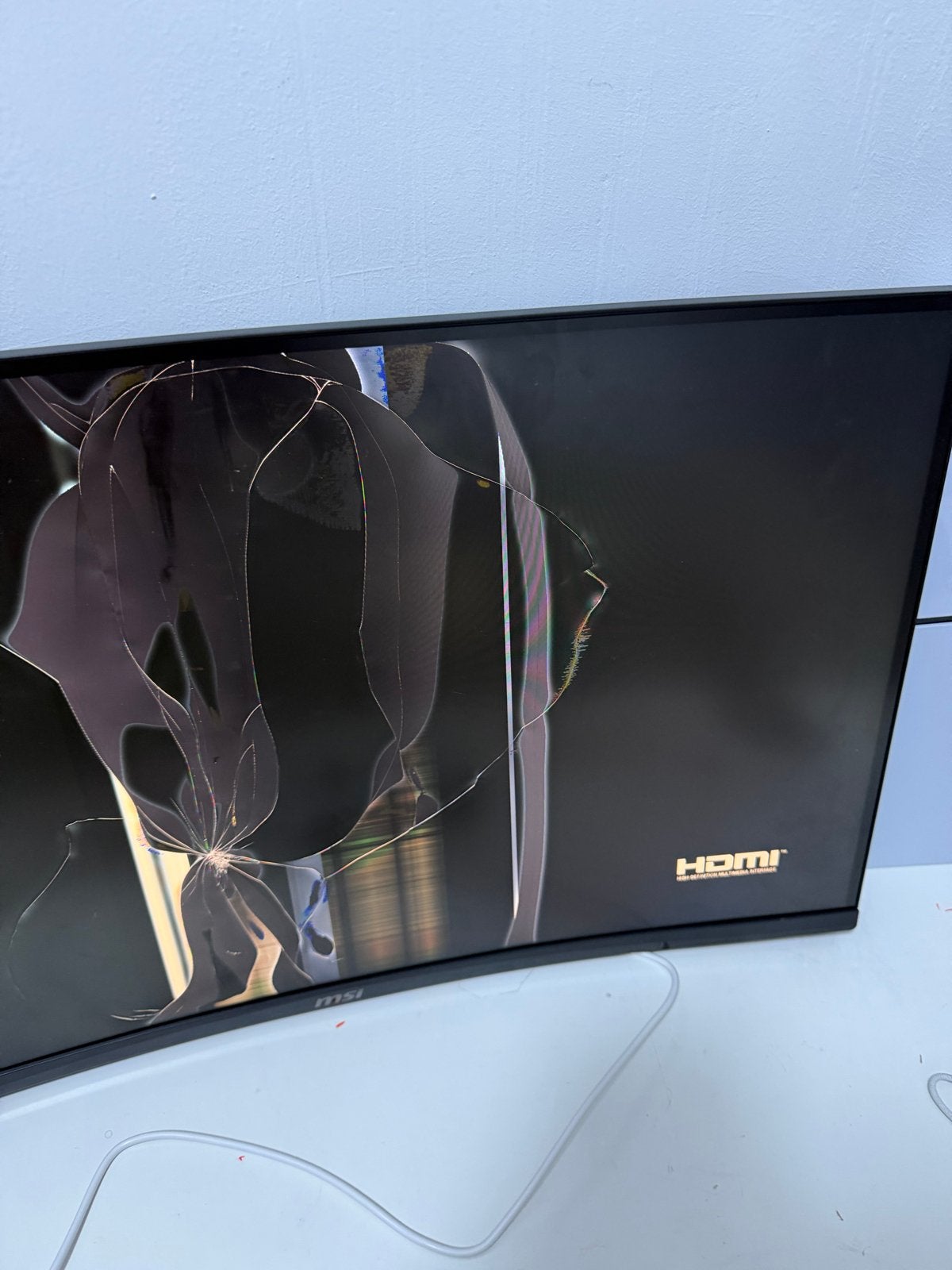 MSI Curved Monitor 240 hz- Defect (scherm gebarsten), Gaming, Gebruikt, Curved, Full HD