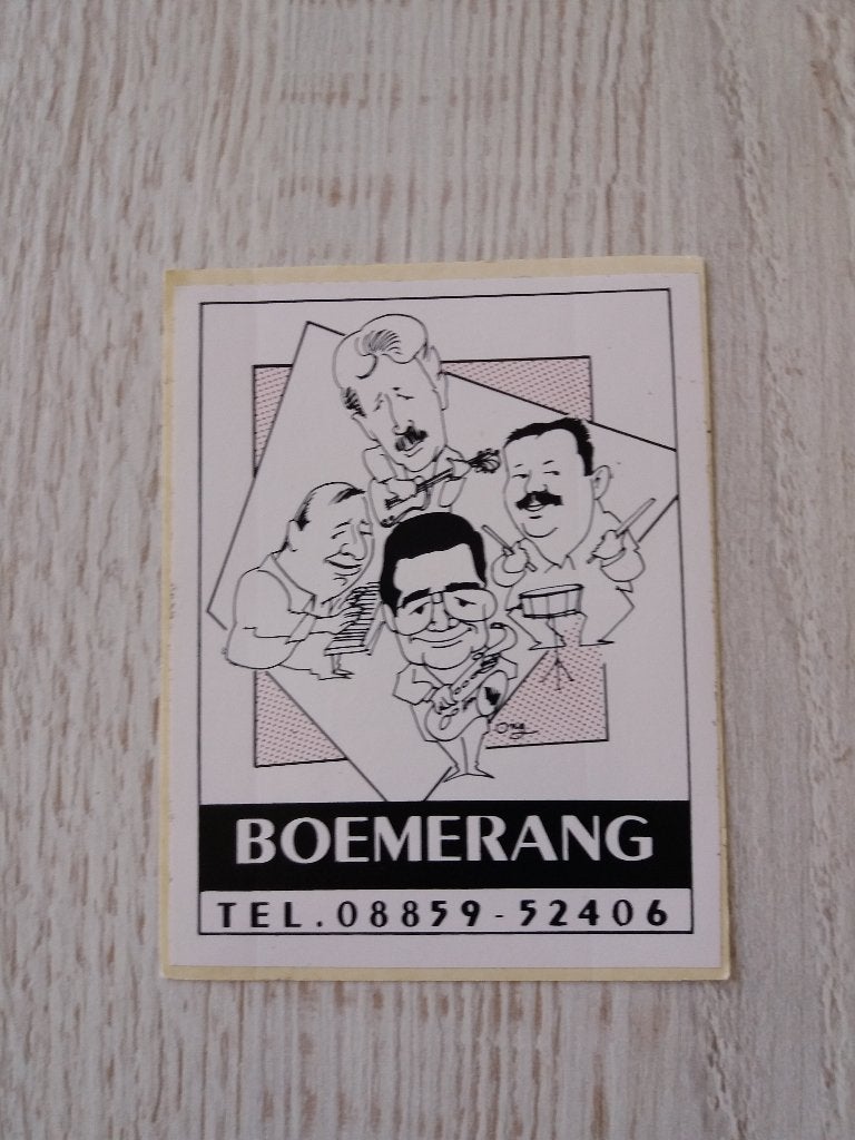 sticker BOEMERANG, Verzamelen, Ophalen of Verzenden, Zo goed als nieuw, Overige typen