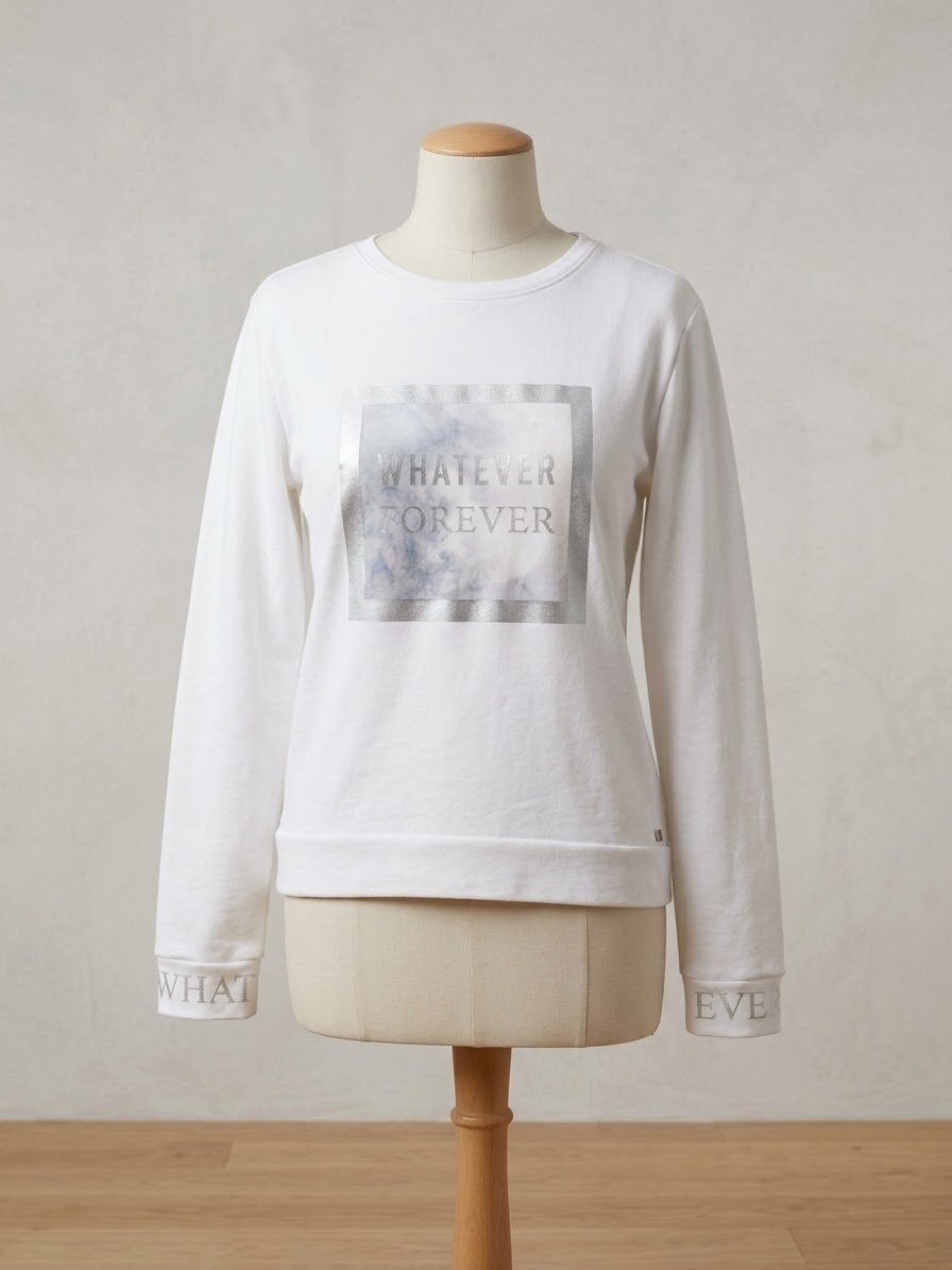 JOSH V Trui 'WHATEVER FOREVER' Maat L, Kleding | Dames, Ophalen of Verzenden, Zo goed als nieuw, Maat 42/44 (L), Wit