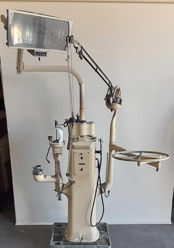 Tandtechniek oude tandarts boor lamp, Ophalen, Gebruikt