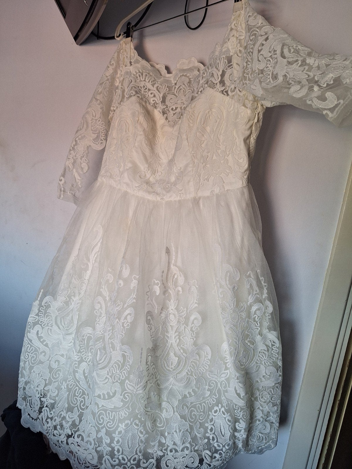 Chichi Trouwjurk Ivoor Kant Maat 46/48 met Corset, Trouwjurk, Chichi, Overige kleuren, Ophalen of Verzenden