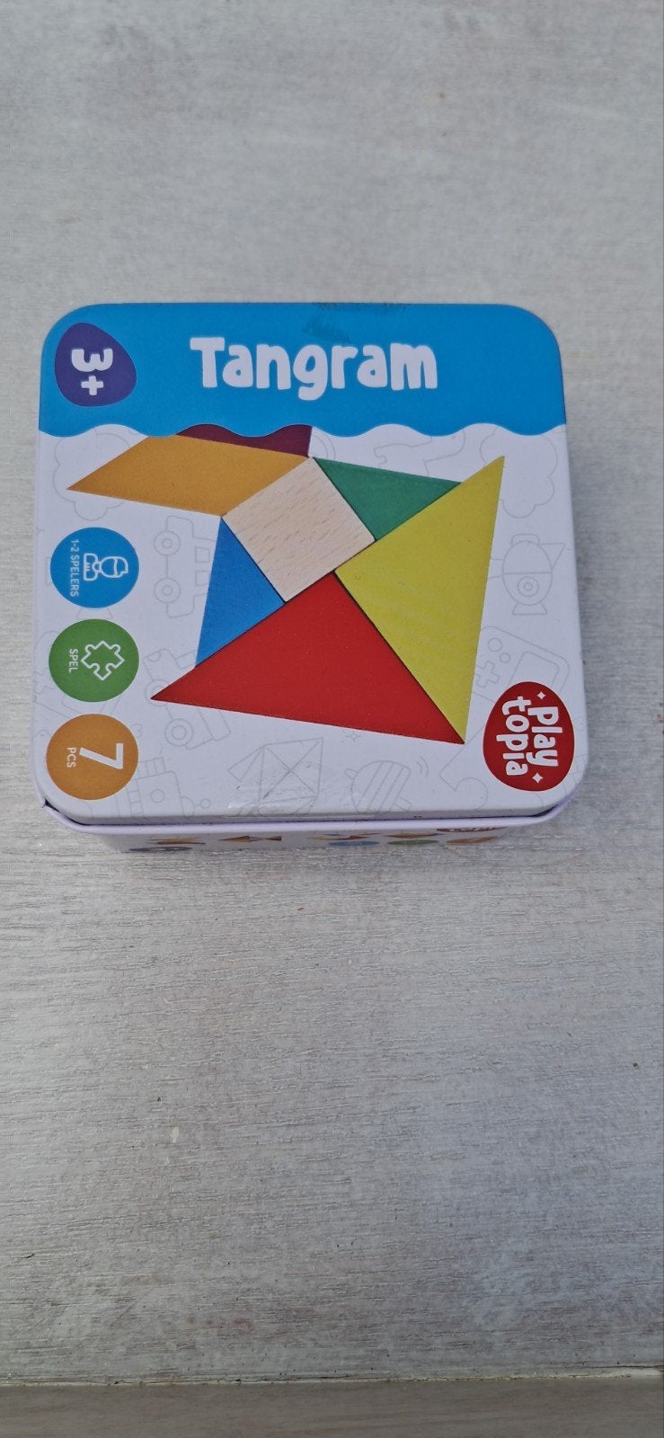 Playtopia Tangram Puzzelspel - 7 Stuks, Ophalen of Verzenden, Zo goed als nieuw, Puzzelen