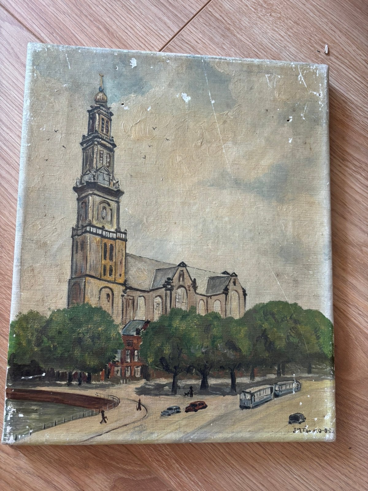 Schilderij westertoren, Ophalen of Verzenden