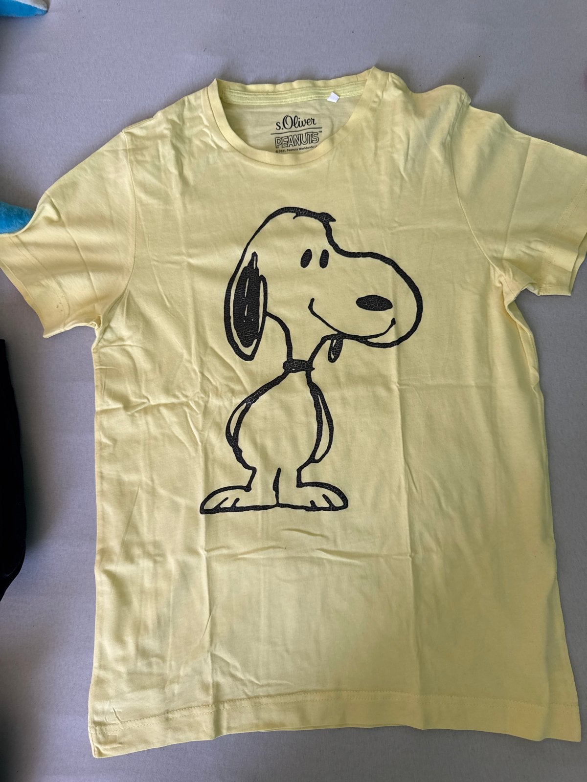 S.Oliver Peanuts Snoopy T-shirt Geel, Verzenden, Gebruikt, Jongen of Meisje