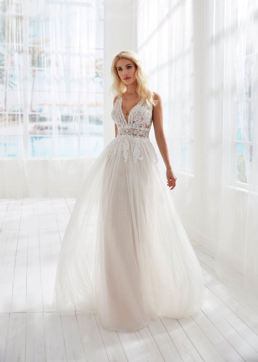 Randy Fenoli Trouwjurk mt 40. Nieuw met kaartje!, Kleding | Dames, Ophalen of Verzenden, Nieuw, Wit, Trouwjurk