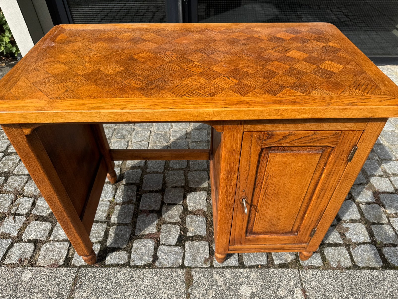 Antiek hout bureau jaren 20 stijl, Ophalen