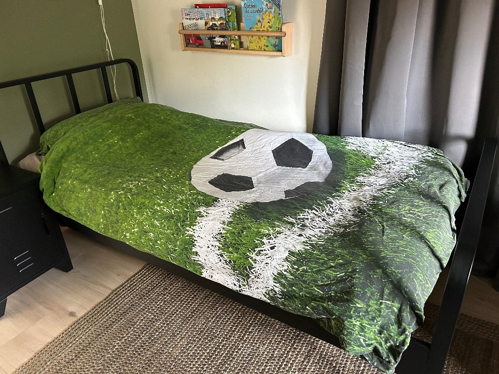 Stoer eenpersoons bed, 90 cm, Eenpersoons, Zwart, Ophalen of Verzenden