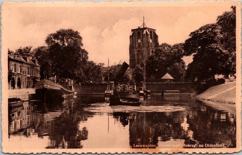 Leeuwarden  - 12 antieke ansichtkaarten Oldehove, Verzamelen, Verzenden, 1920 tot 1940, Gelopen, Friesland