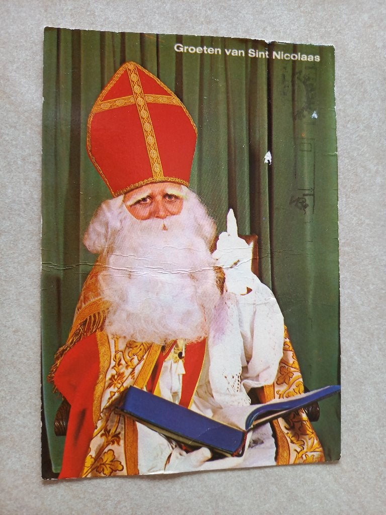 Sinterklaas - Sint Nicolaas ansichtkaart 07, Verzamelen, Ansichtkaarten | Themakaarten, Verzenden, 1960 tot 1980, Gelopen, Feest(dag)