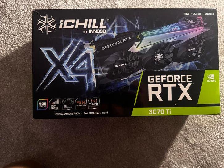Inno3D GeForce RTX 3070 Ti iChill X4 Videokaart, Computers en Software, Videokaarten, Gebruikt, Nvidia, PCI-Express 4.0, GDDR6