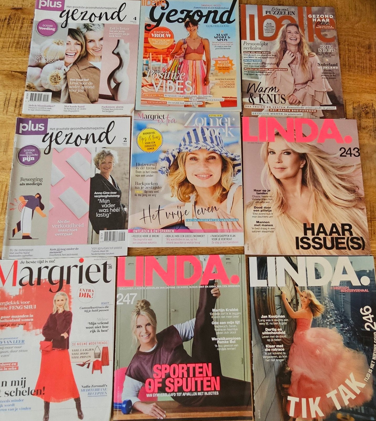 9 tijdschriften plus, libelle, linda en margriet, Ophalen, Zo goed als nieuw, Damesbladen