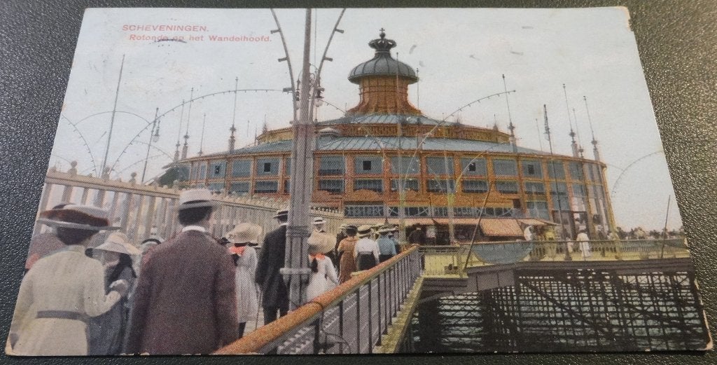 Scheveningen - Rotonde op het Wandelhoofd - KDh02, Verzamelen, Ophalen of Verzenden, Voor 1920, Gelopen, Zuid-Holland
