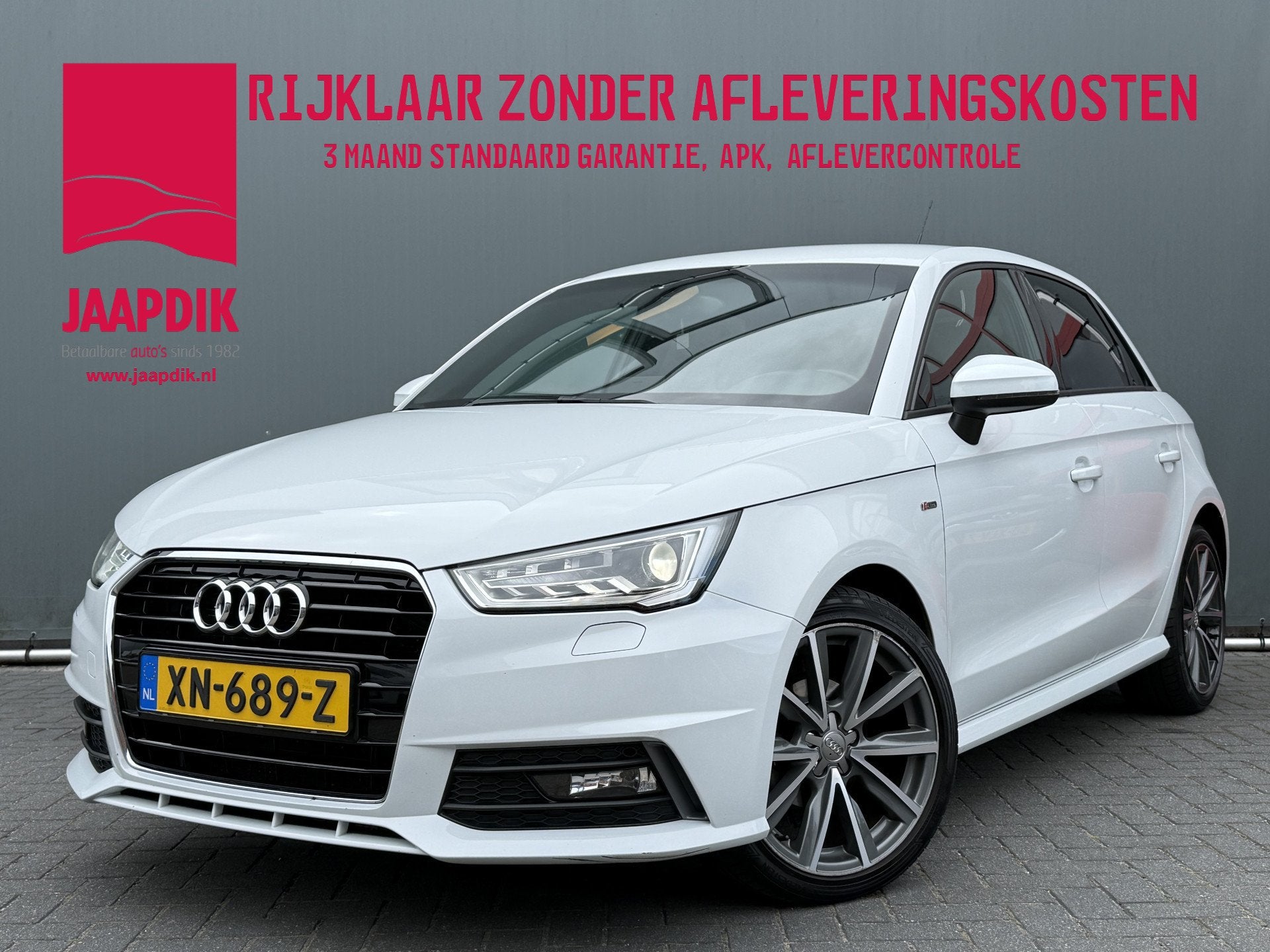 Audi A1 Sportback BWJ 2019 1.0 TFSI 96 PK Advance Sport HALF, Auto's, Voorwielaandrijving, 4 stoelen, Leder en Stof, Origineel Nederlands