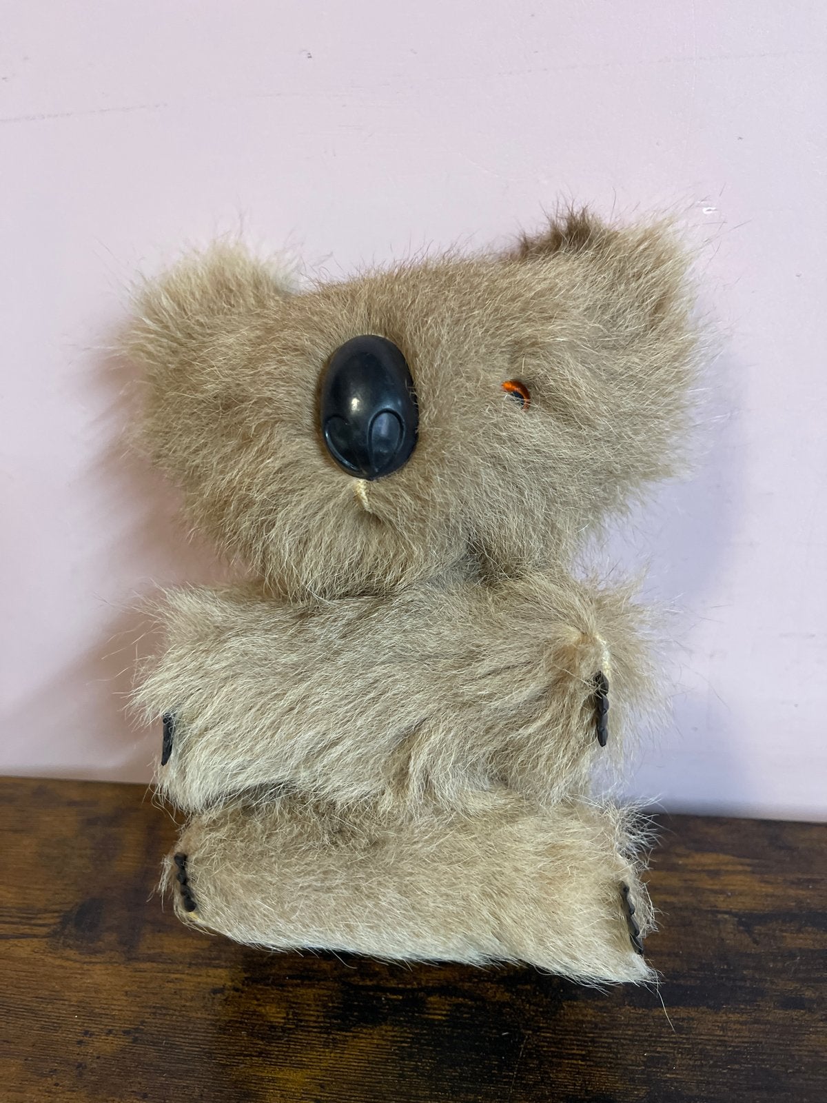 Vintage Koala Knuffel van echte bont, Gebruikt, Overige merken, Overige karakters, Overige typen