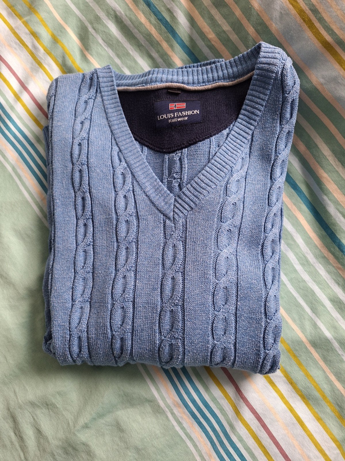 Louis Fashion Knitwear Heren Trui - Maat 54, Maat 52/54 (L), Blauw, Ophalen of Verzenden, Zo goed als nieuw