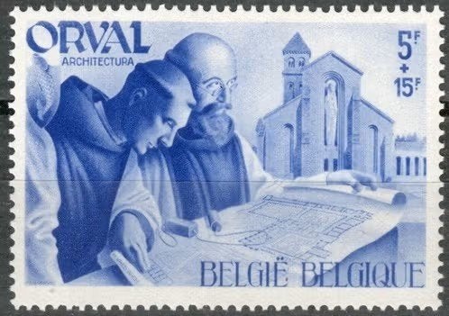 België 1941 - OBP 567A - Abdij van Orval, Frankeerzegel, Ophalen of Verzenden, Postfris, Postfris