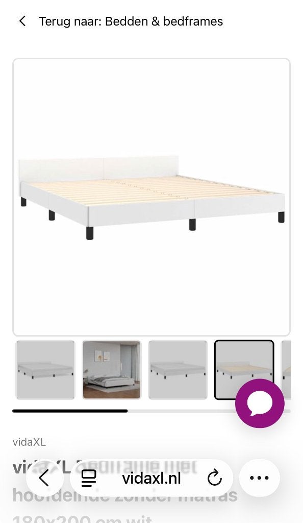 Bed 180x200 nieuw 100€ vaste prijs, Huis en Inrichting, Slaapkamer | Bedden, Ophalen, Wit, 180 cm, 200 cm