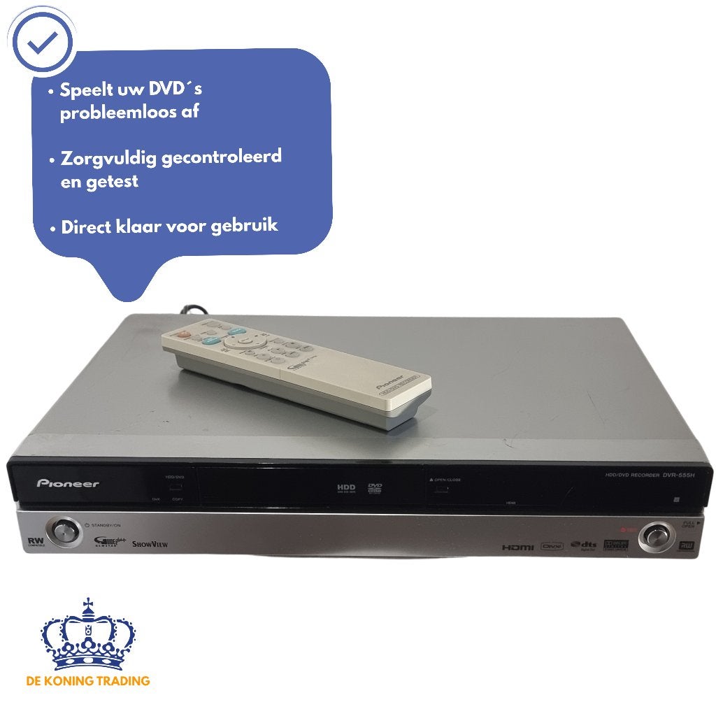 Pioneer DVR-555H | DVD Recorder | HDD Recorder | DVD Speler, Pioneer, Met harddisk, Dvd-recorder, Ophalen of Verzenden