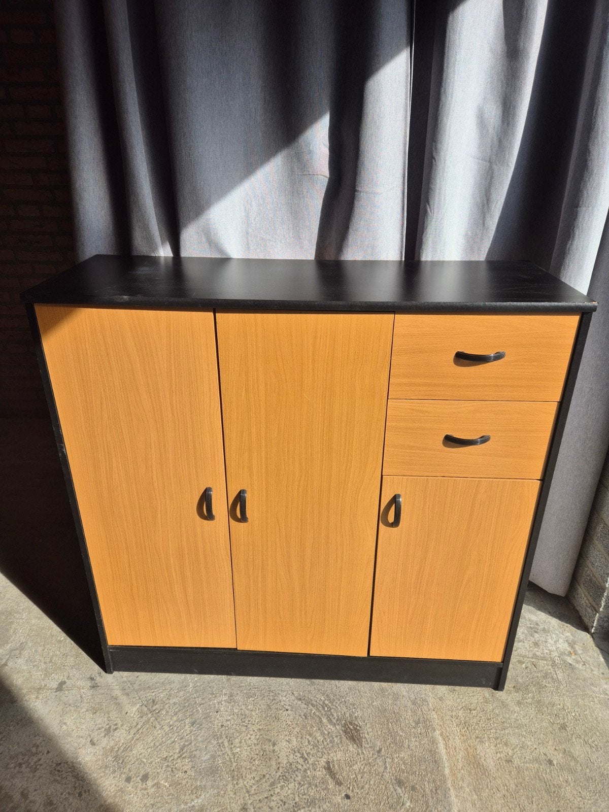 Zwarte opbergkast 110 x 39 x 110 cm, Huis en Inrichting, Ophalen, Gebruikt, 100 tot 150 cm, Met lade(s)