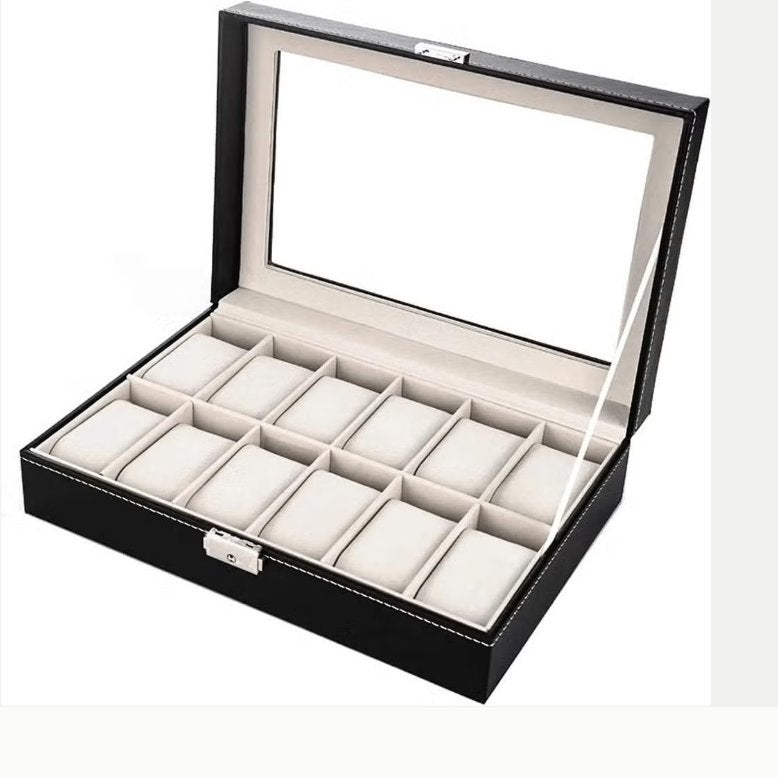 Luxe opbergdoos voor 12 Armbanden / Horloges (30x20x8cm)