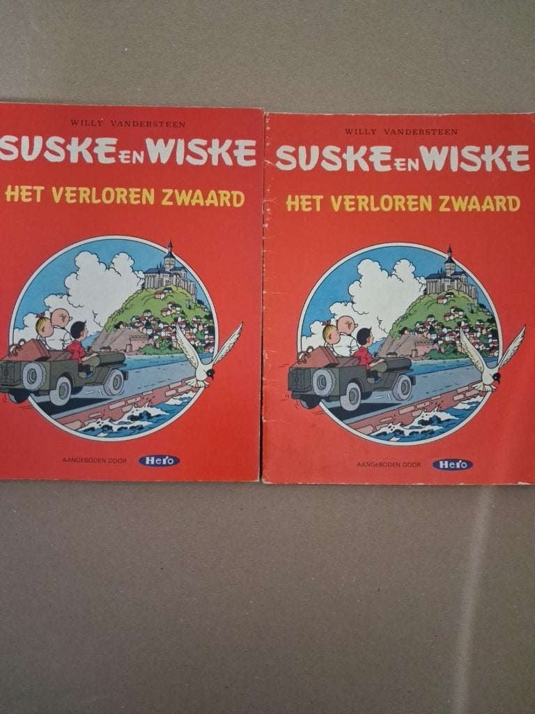 Suske en Wiske – Het verloren zwaard (2x Hero), Meerdere stripboeken, Ophalen of Verzenden, Gelezen, Willy Vandersteen