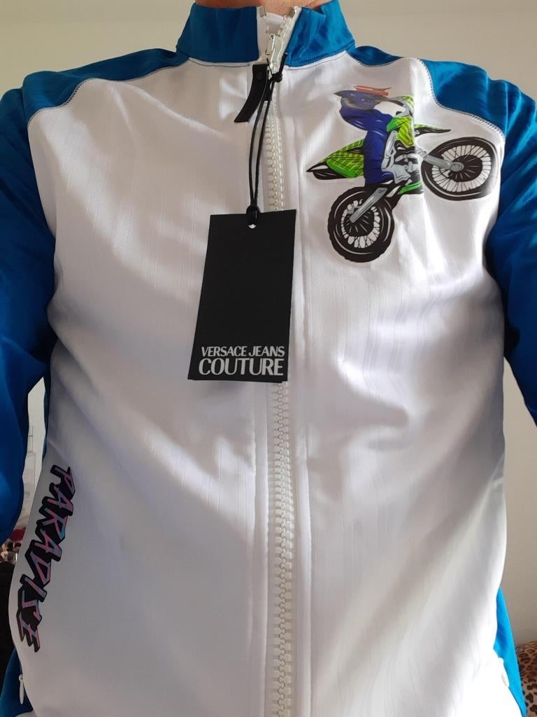 Versace lichtgewicht motorcross jas vest trui sweater M, Ophalen, Maat 48/50 (M), Wit, Nieuw
