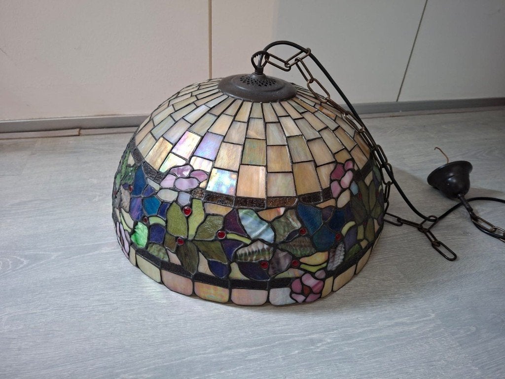 tiffany stijl (hang) lamp, Antiek en Kunst, Ophalen
