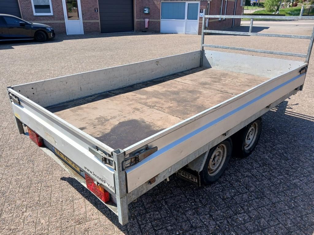 Robuuste Hapert aanhangwagen - Dubbelasser, Auto diversen, Aanhangers en Bagagewagens, Ophalen of Verzenden, Gebruikt