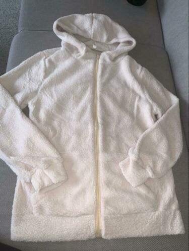 Pluche vest vestje S fluffy beige, Verzenden, Nieuw, Maat 36 (S), Beige