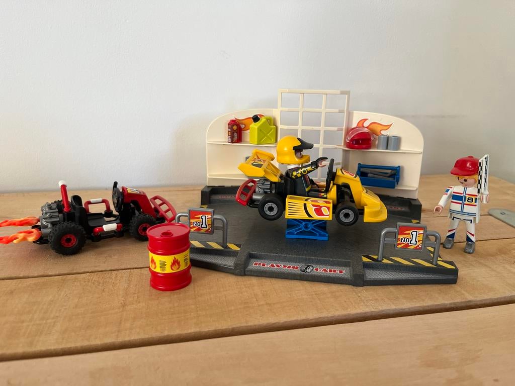 Playmobil 6869 Race Kart met Werkplaats, Ophalen of Verzenden, Gebruikt, Complete set