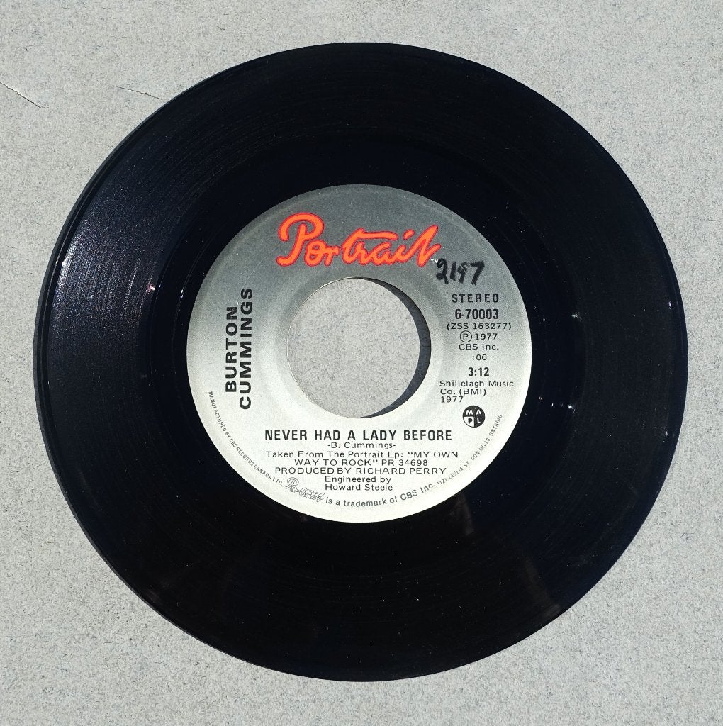 Burton Cummings - Never Had a Lady Before / Timeless Love, Gebruikt, 7 inch, Ophalen of Verzenden, Pop