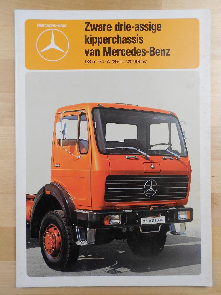 Mercedes Zware Kippers Brochure 1980 2226 t/m 2632, Zo goed als nieuw, Mercedes-Benz, Mercedes, Ophalen of Verzenden