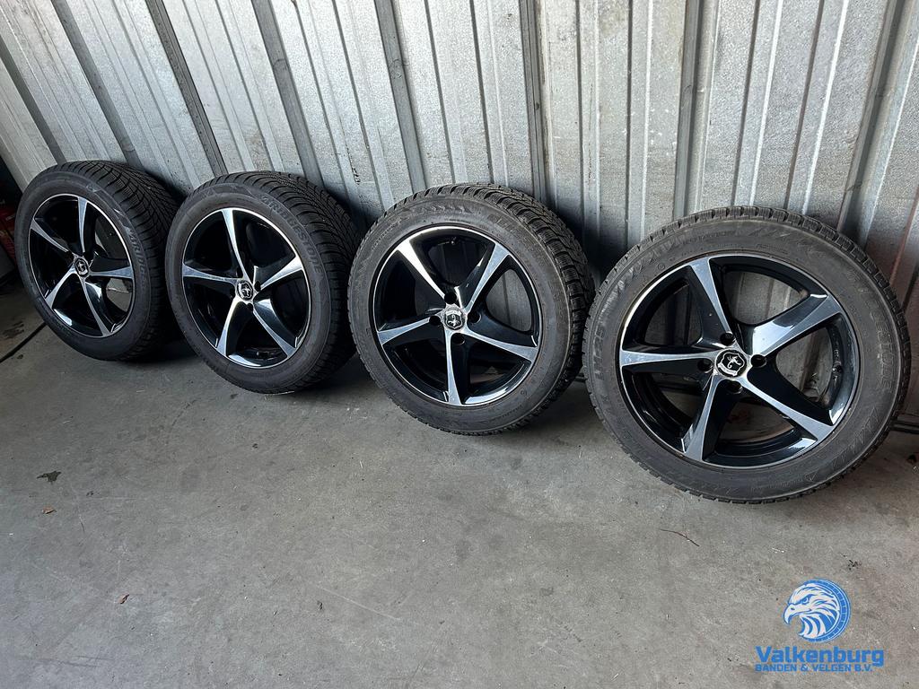 6-7mm! Mini Cooper One 16 inch zwarte velgen 4x100 runflat w, Gebruikt, -, Banden en Velgen, 195 mm