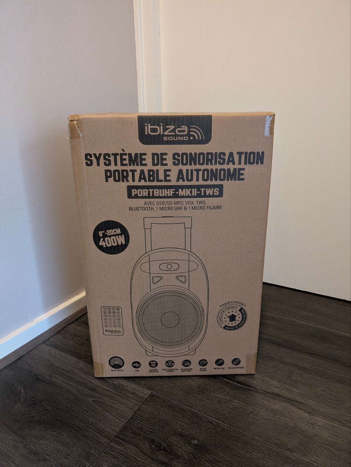 Ibiza Sound PORT8UHF-MKII-TWS Draagbare Party Speaker 400W, Party speaker, Nieuw, Ophalen of Verzenden, Bluetooth