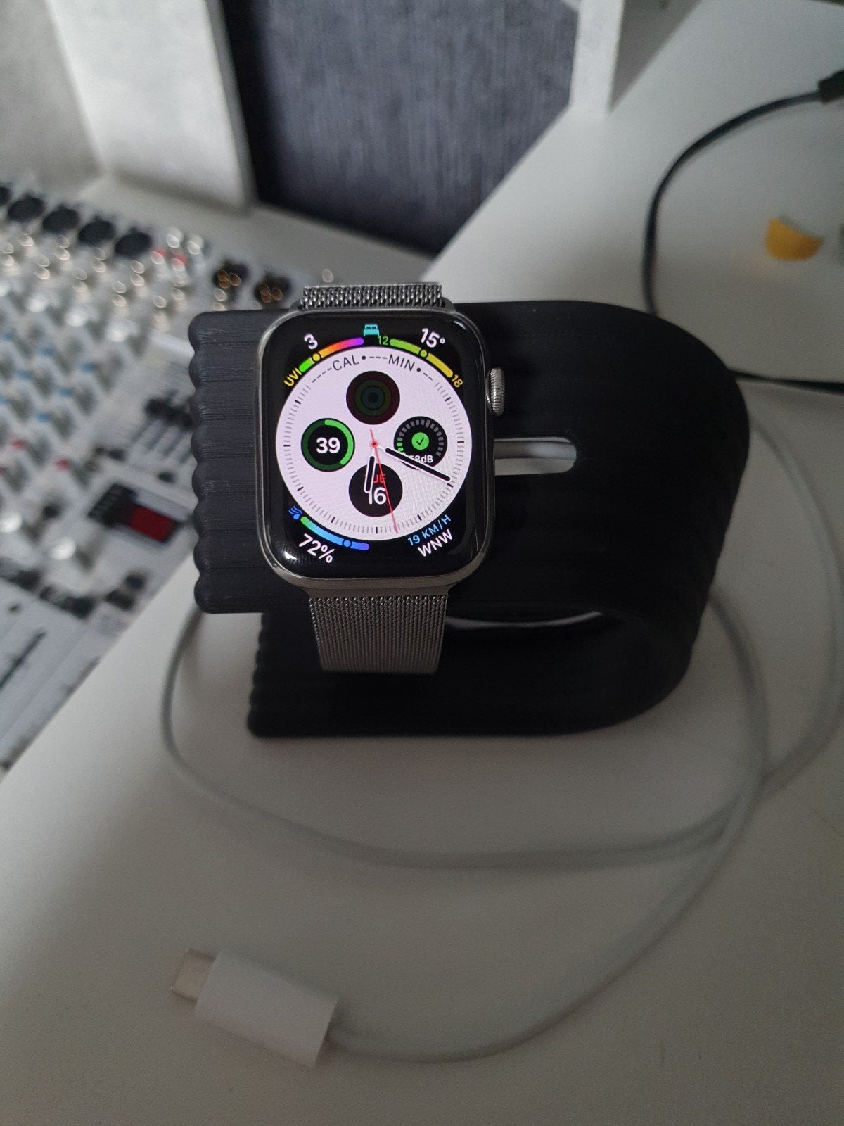 Apple Watch series 7 RVS 45mm Cellular, Ophalen, Apple Watch, IOS, Zo goed als nieuw