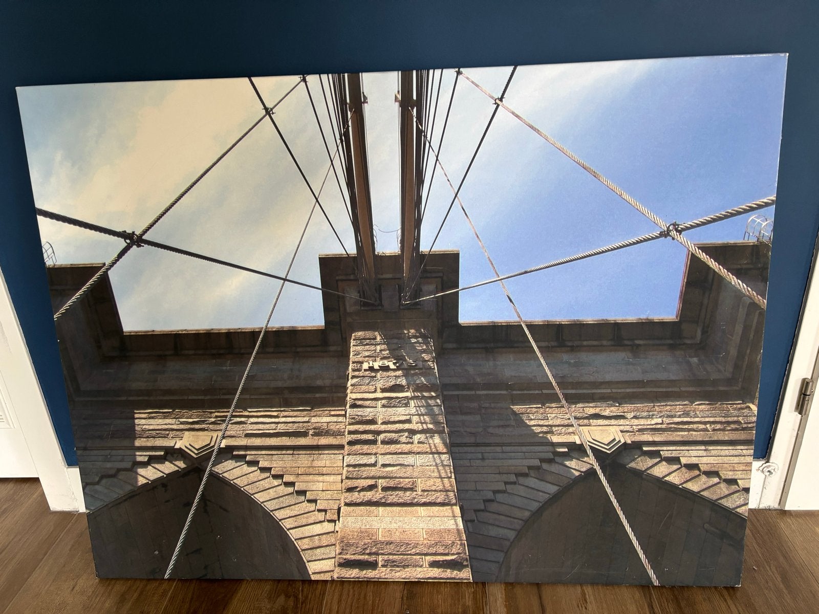 Foto op Canvas Brooklyn Bridge New York 120x90 cm, Ophalen, Gebruikt, 100 tot 125 cm, Foto of Poster